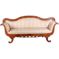 Swedish Biedermeier Sofa Couch Empire 19th Century  3-4 seater Love Seat