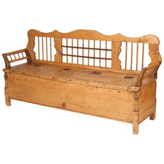 Antique Continental Pine Settle