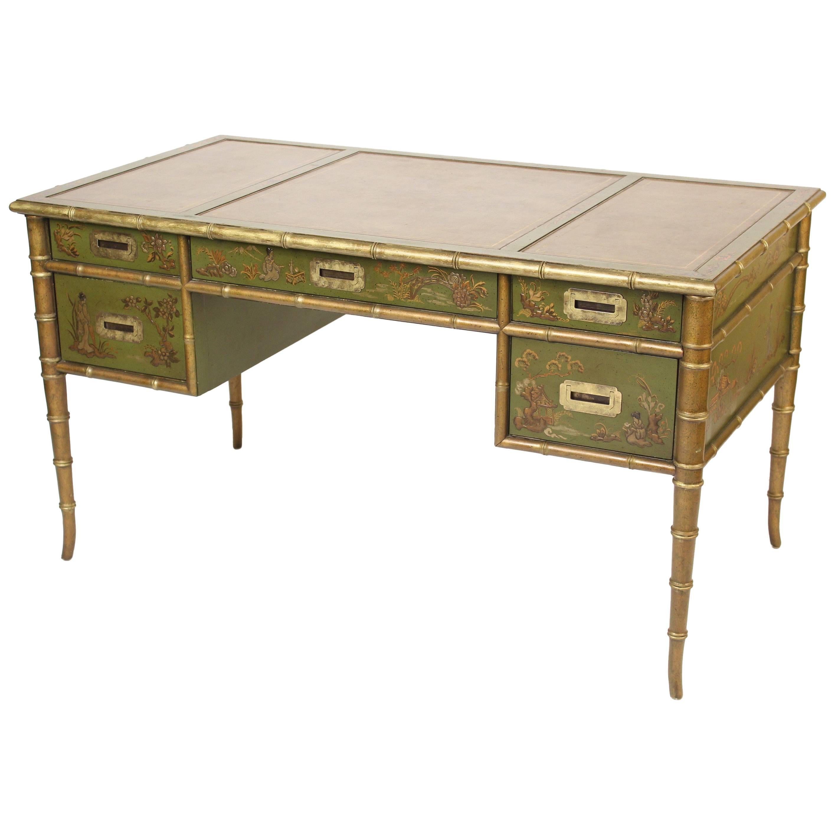 English Regency Style Chinoiserie Decorated Desk