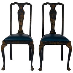 Pair of 19th Century English Chinoiserie Painted Chairs