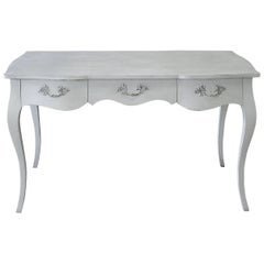 20th Century Louis XV Style White Painted Desk