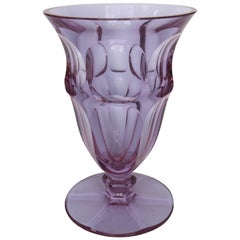 Czech Moser Art Deco Color Change 'Alexandrit' Glass Vase by Heinrich Hussmann