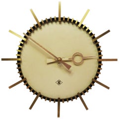 Elegant Telenorma Electric Brass Wall Clock