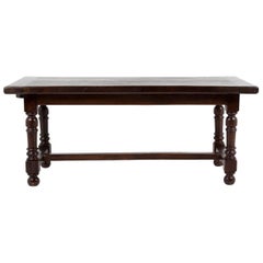 Antique French Solid Oak Farm Table