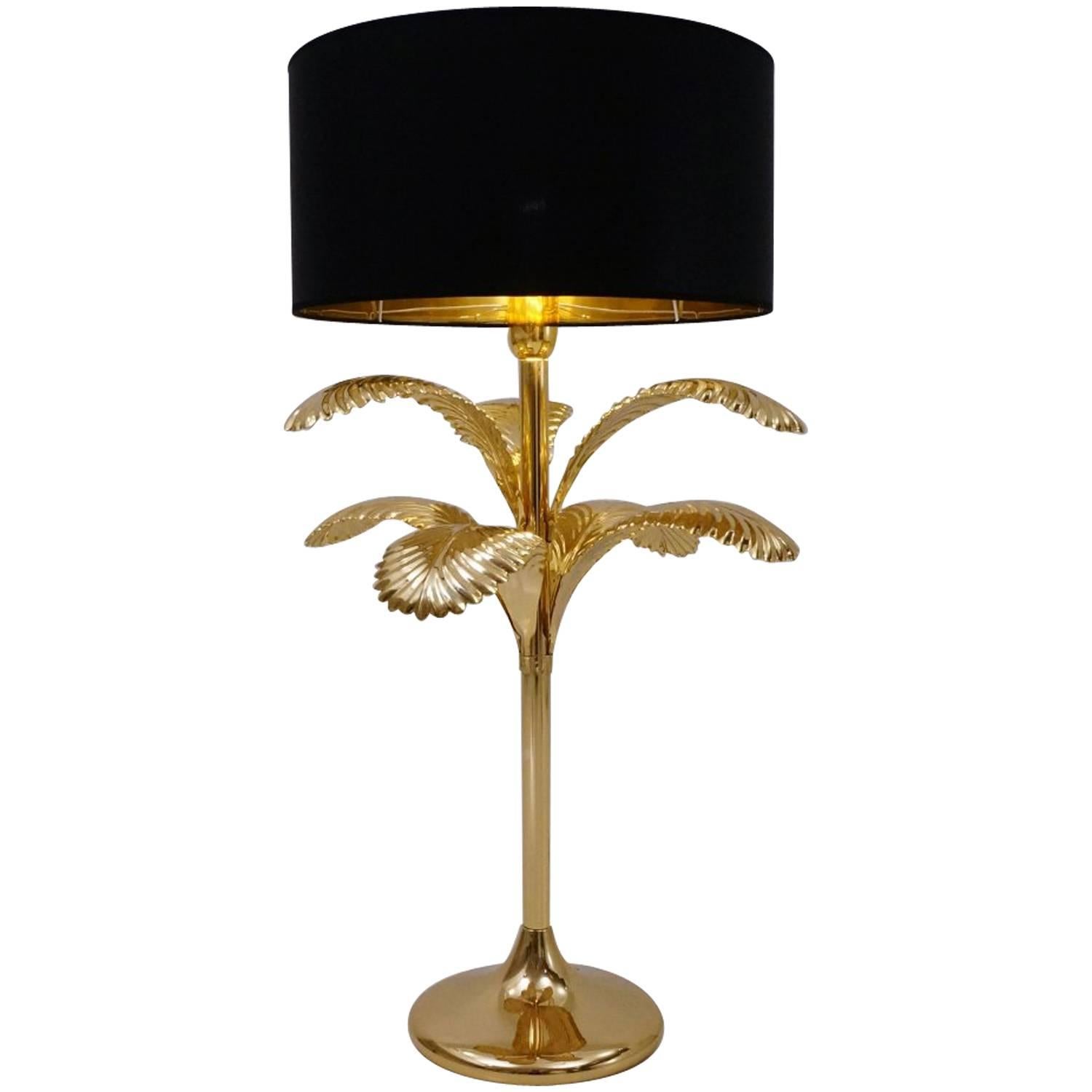 Palm Tree Table Lamp in the Style of Hans Kögl, circa 1980s, German