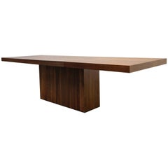 Midcentury Walnut Pedestal Dining Table by Milo Baughman for Thayer Coggin