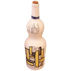 Roger Capron Beautiful Ceramic Whisky Bottle, circa 1960