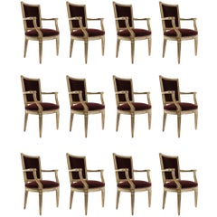 Italian Fine Quality Set of 12 Armchairs in the Style of 18th Century