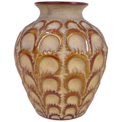 René Lalique Yellow Amber Vase Laiterons