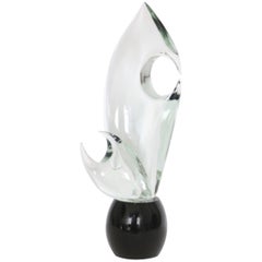 Livio Seguso Murano Glass Sculpture 
Le Forcale
