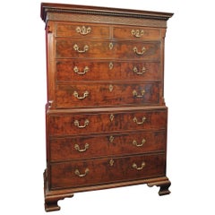 Fine Chippendale Period Mahogany Tallboy
