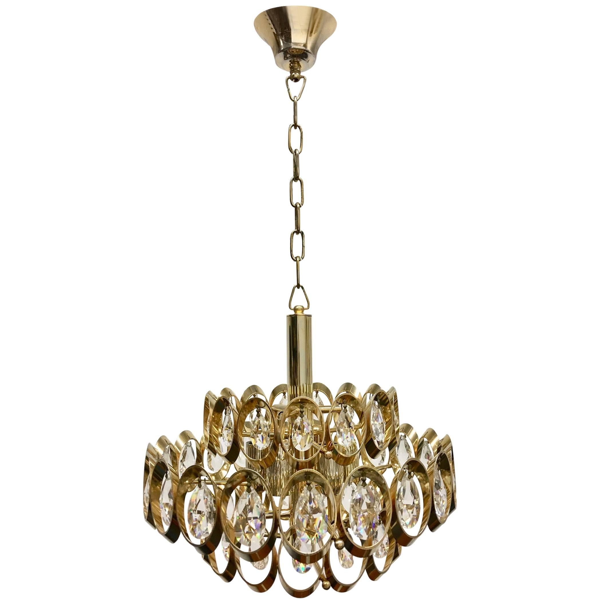 Crystal Chandelier by Palwa Leuchten, Germany, Midcentury