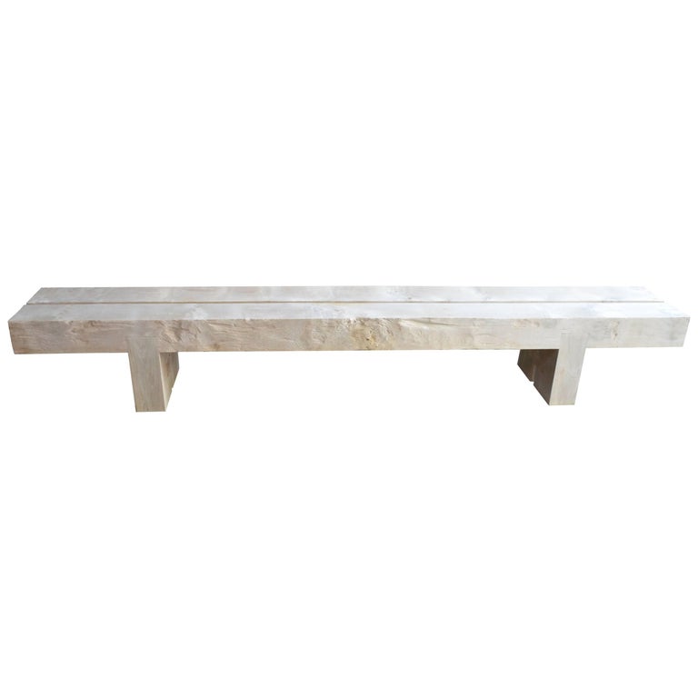 Andrianna Shamaris St Barts Teak Wood Log Bench For Sale At 1stdibs