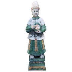 Important Ancient Chinese Ming „Yin Yang“ Skulptur 26“ Große, 1368-1644, antike chinesische Ming-Skulptur
