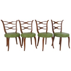 Set of Four Mid-Century Modern Italian Dining Chairs