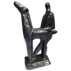 Horse Sculpture by German Master Handmade, Hand Glazed, Original Label Only One