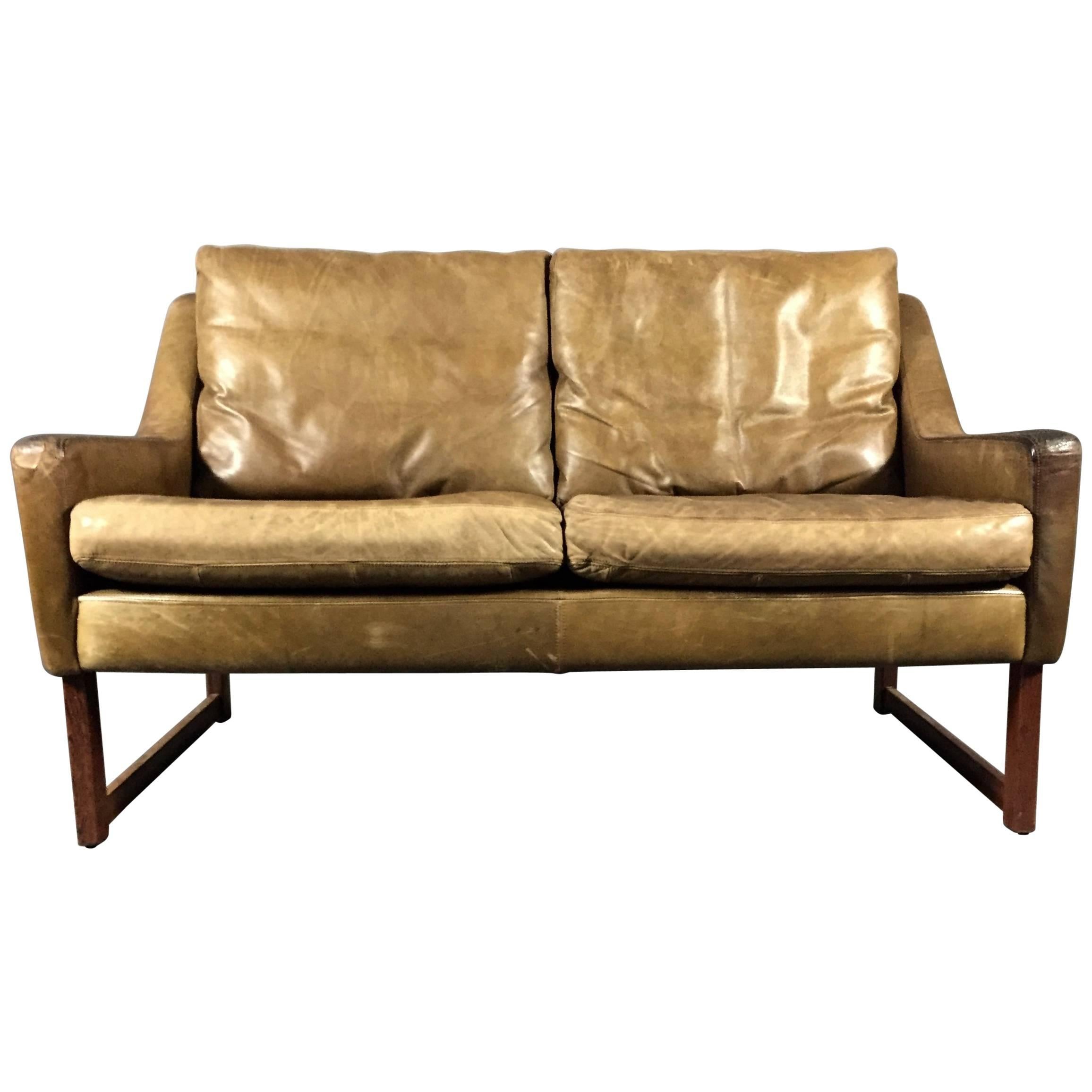 Rudolf B. Glatzel Two-Seat Leather Sofa for Kill International, 1960s, Germany