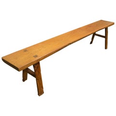 Andrianna Shamaris Antique Teak Wood Wabi-Sabi Bench