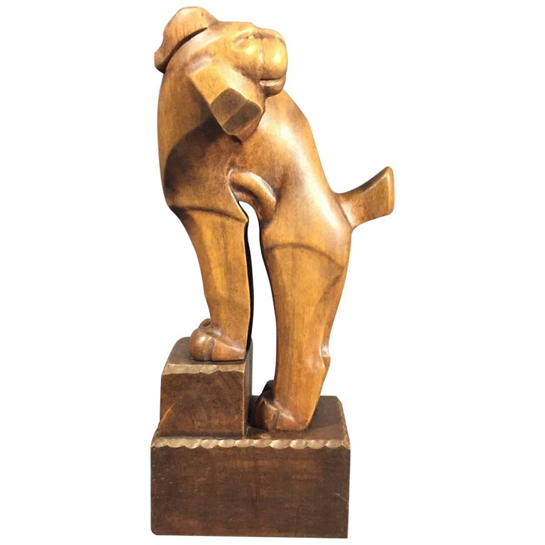 1920s Ukko Talvi Art Deco Wood Sculpture, Finland For Sale at 1stDibs