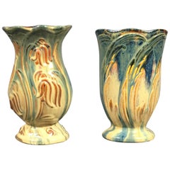 Fulper Multi-Glaze Floral Decoration Vase, 1932, Flemington NJ