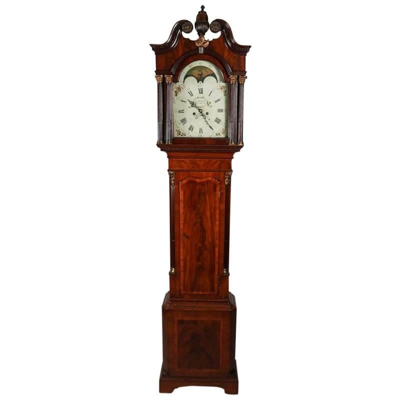 18th Century English 8-Day Rolling Longcase Clock by J. Wainwright of Nottingham