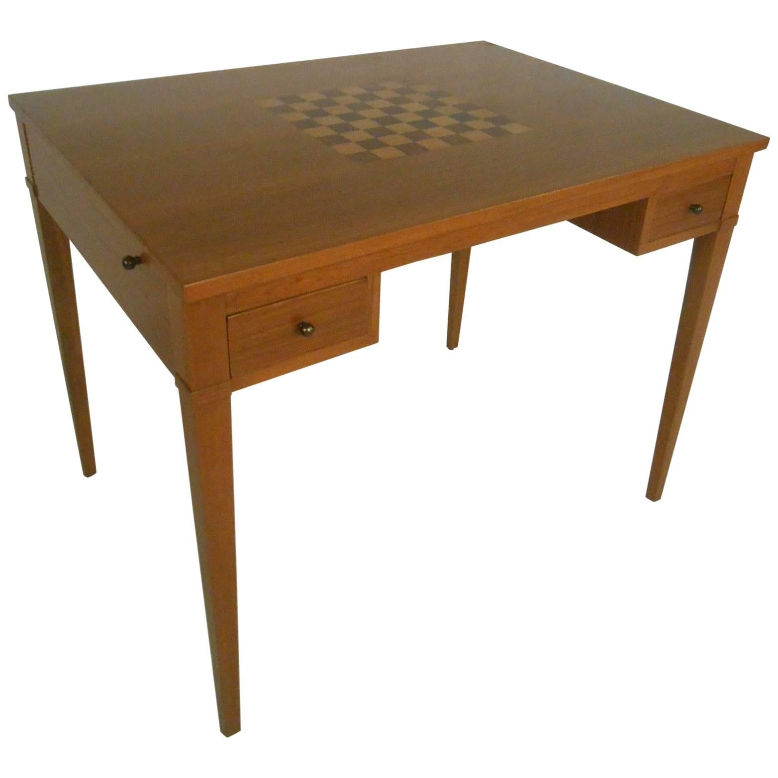Vintage Danish Teak Flip-Top Game Table or Desk