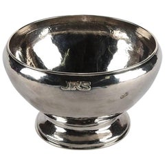 Antique Hand-Hammered Sterling Silver Footed Bowl by Lebolt