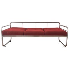 Czech Tubular Modernist Bauhaus Sofa from Slezak Zavody, 1930s