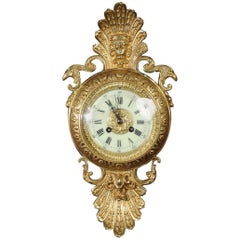 Antique French Classical Cartel Wall Clock