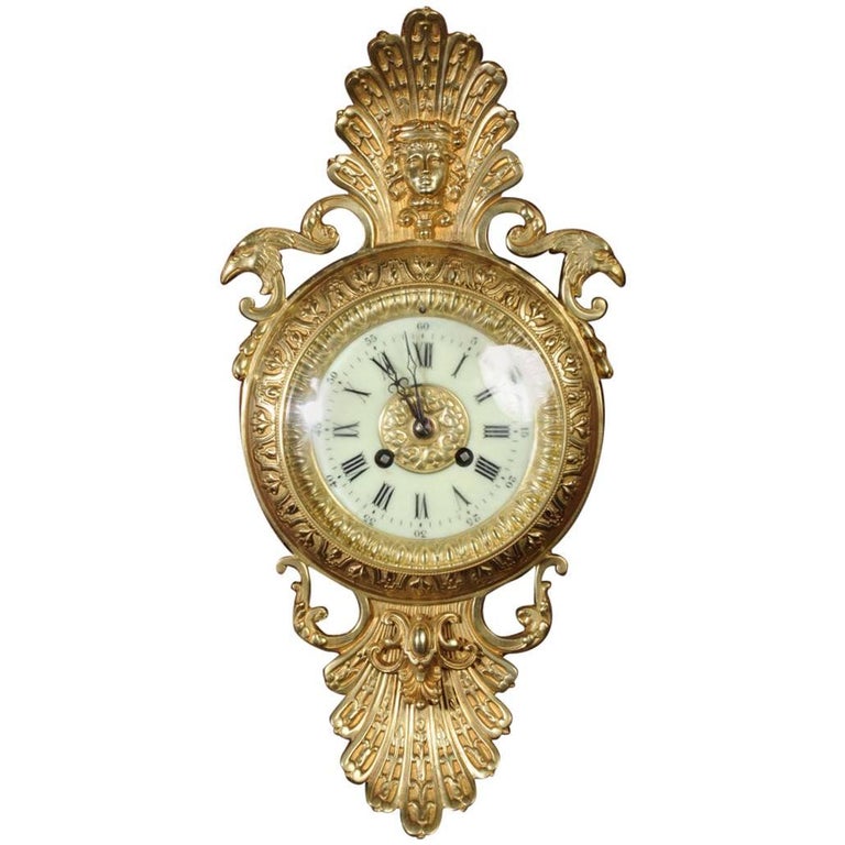 Antique French Classical Cartel Wall Clock at 1stDibs