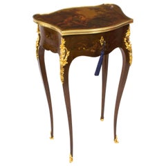 19th Century French Vernis Martin Serpentine Side Occasional Table