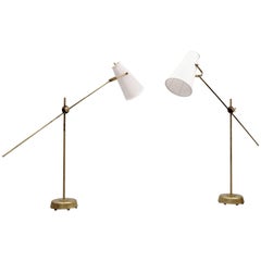 Pair of Floor Lamps by Hans Bergström, 1950s