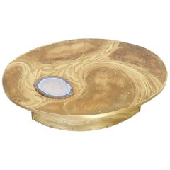 Glamorous Brass Coffee Table by Marc D’Haenens