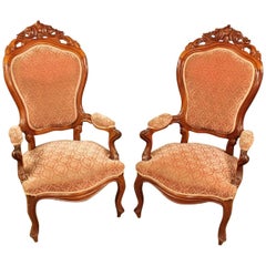 Antique Biedermeier Style Pair of Chairs