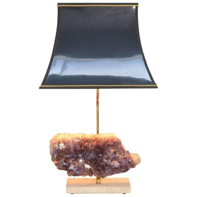 Decorative Amethyst Table Lamp For Sale at 1stdibs