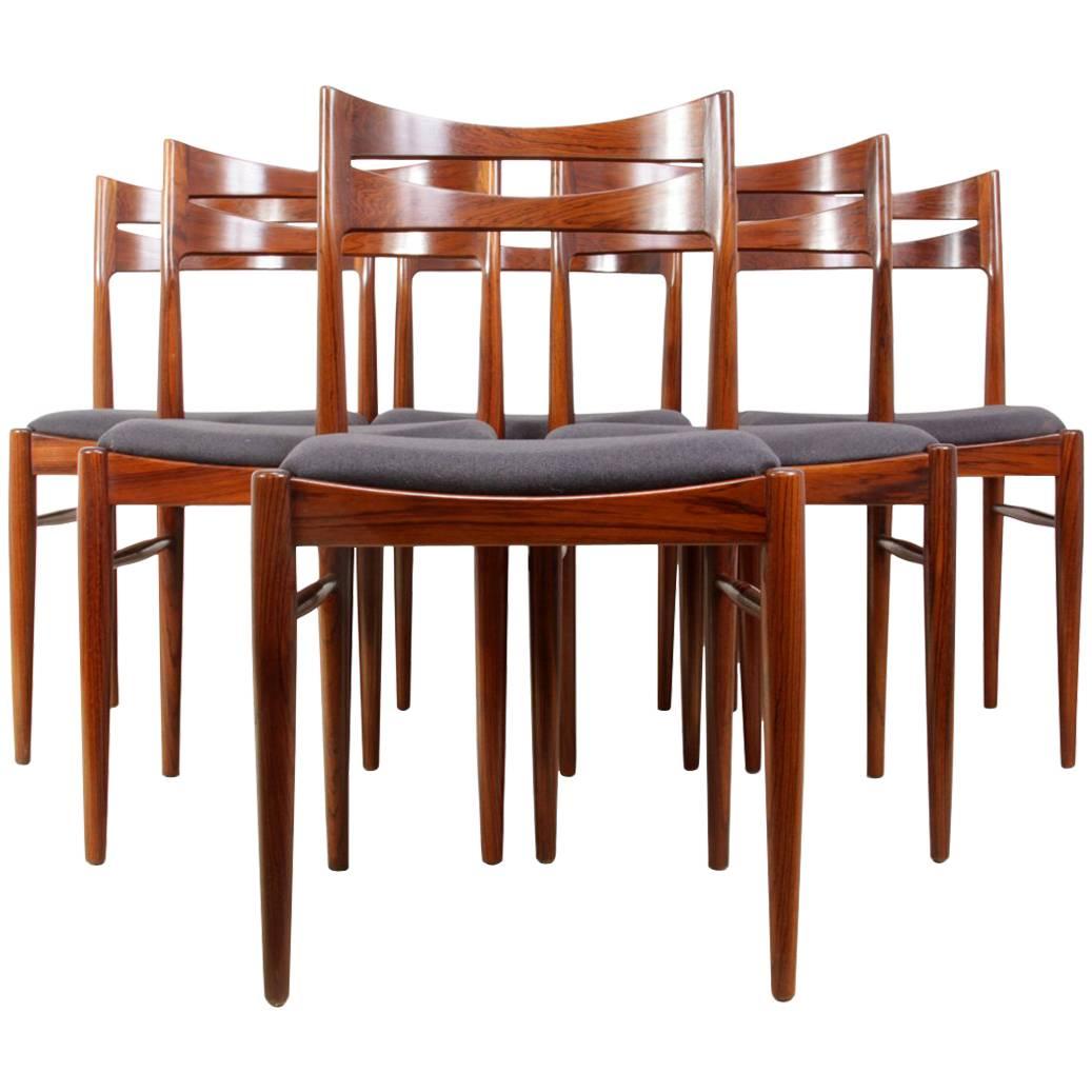 Midcentury Danish Dining Chairs Set of Six