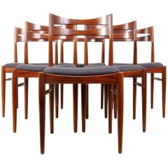 Midcentury Danish Dining Chairs Set of Six