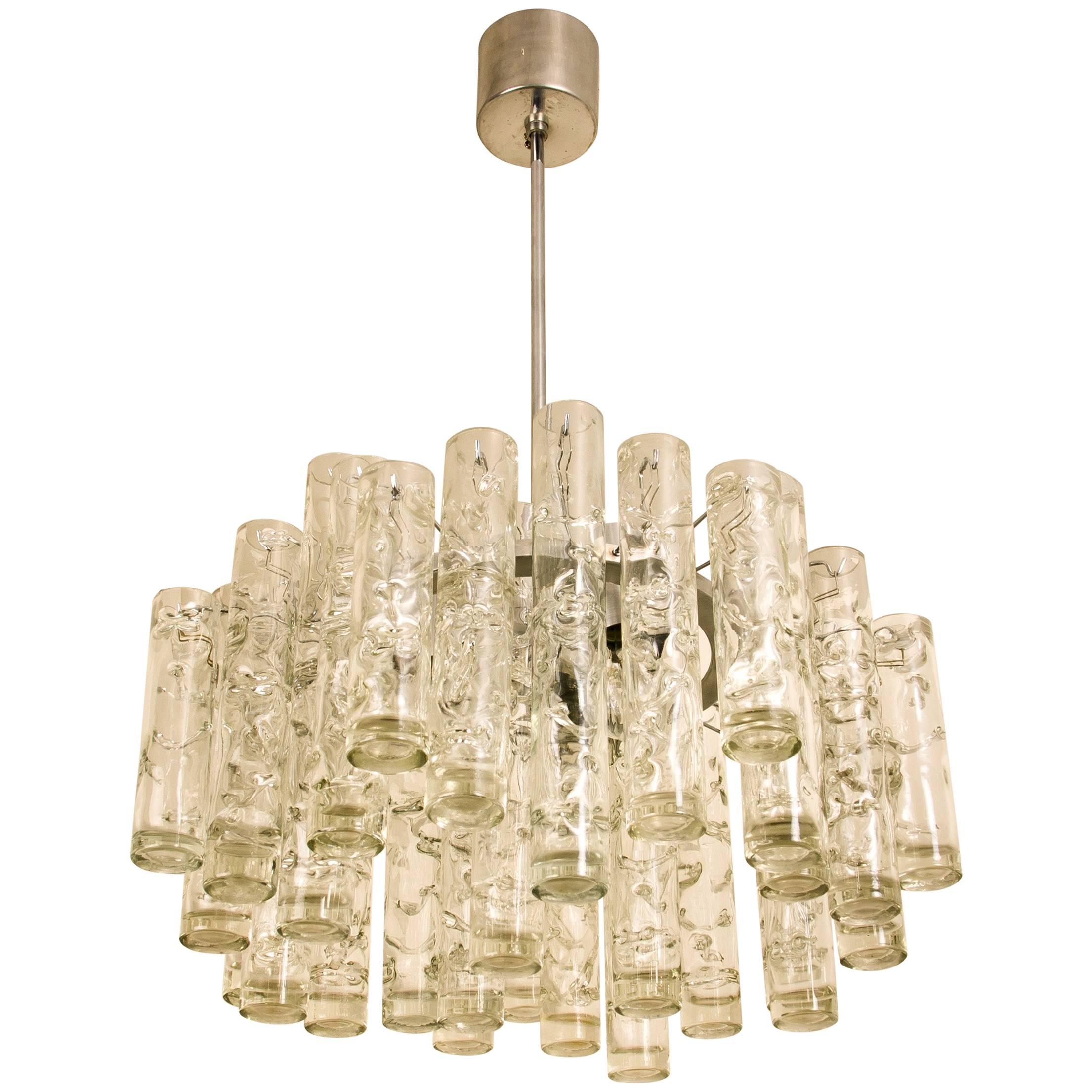 Ice Glass Chandelier by Doria, 1960