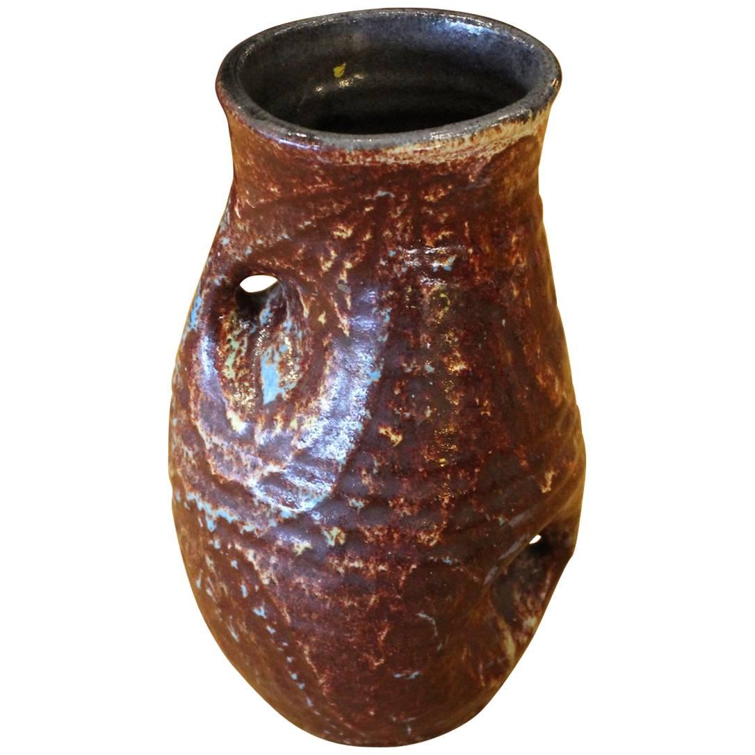 Beautiful Accolay Ceramic Vase, circa 1960 For Sale