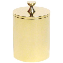 Contemporary Round Solid Swedish Brass Modern Minimalist Artisan Box