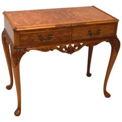 Antique Burr Walnut Console or Side Table Antique Burr Walnut Console or Side Table