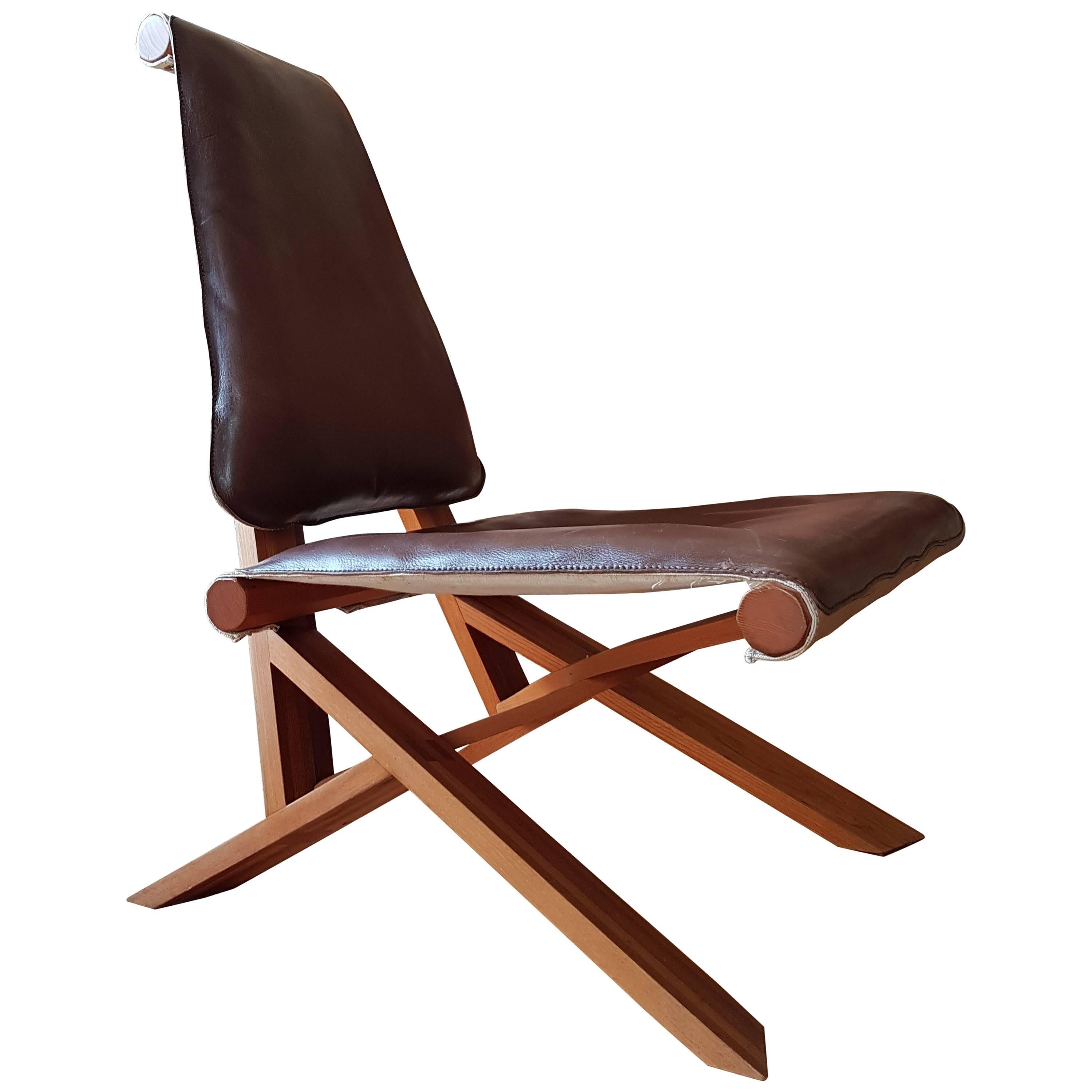 Armchair S46 Y Chlac "Dromadaire" by Pierre Chapo in French Elm from 1970