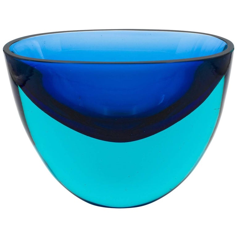 Flavio Poli Seguso Blue Vase at 1stDibs