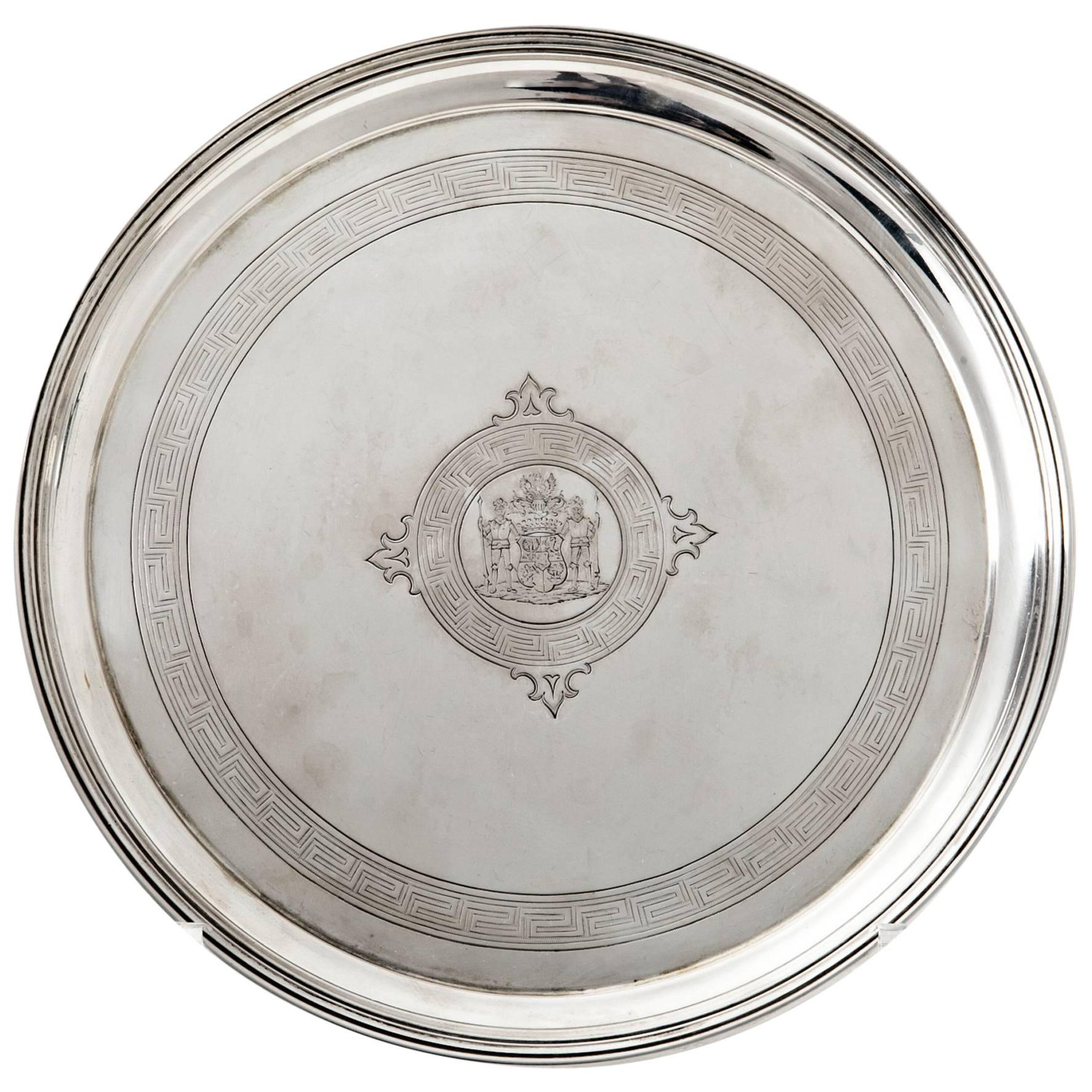 Silver Plate of the Westarp Family by Wilm Berlin, circa 1870 For Sale