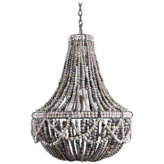 Klaylife, Frill, gris, moyen, lustre en perles d'argile fait à la main