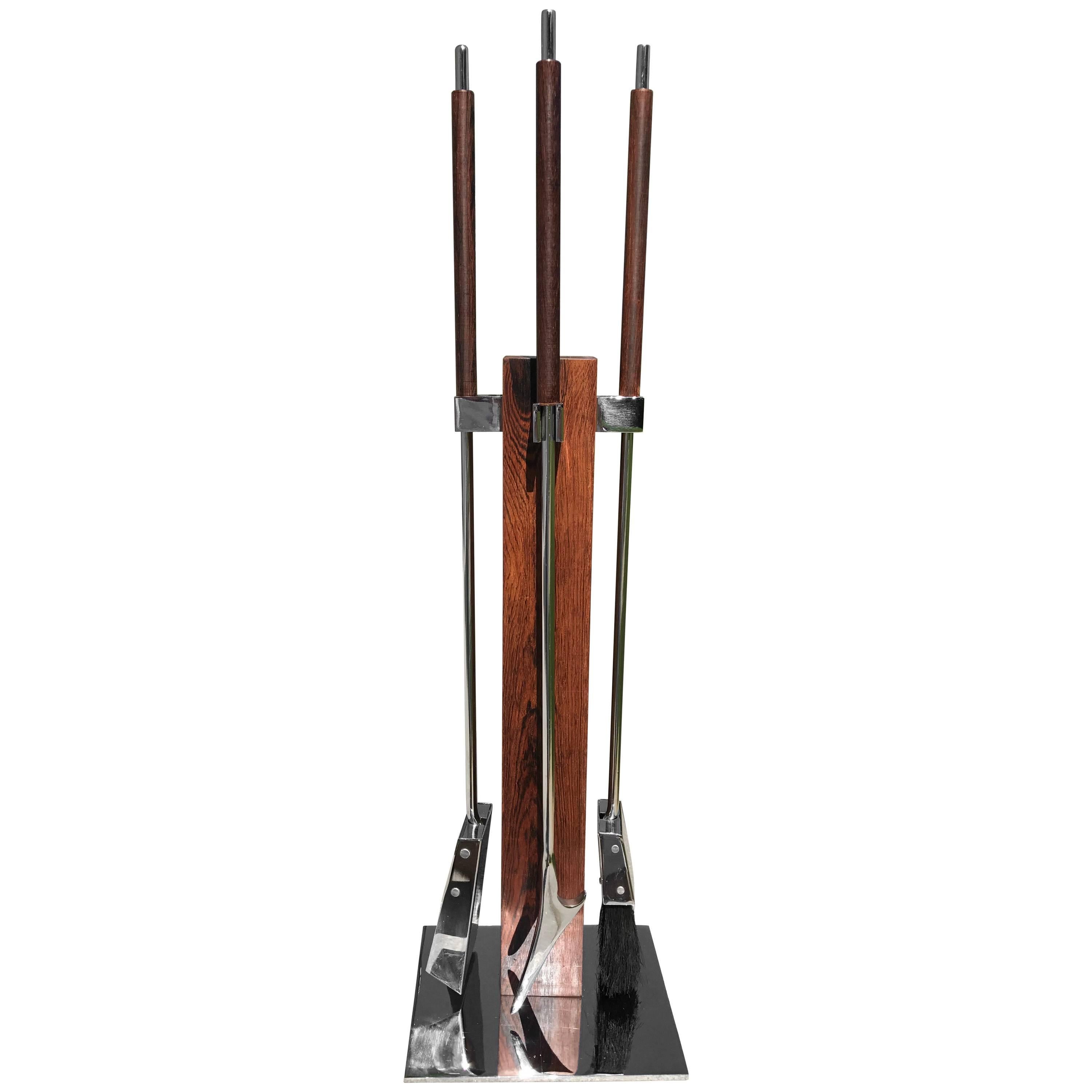 Stunning Slim Brass Fire Tools Mid Century Modern Fireplace For Sale Stunning Slim Brass Fire Tools Mid Century Modern Fireplace For Sale