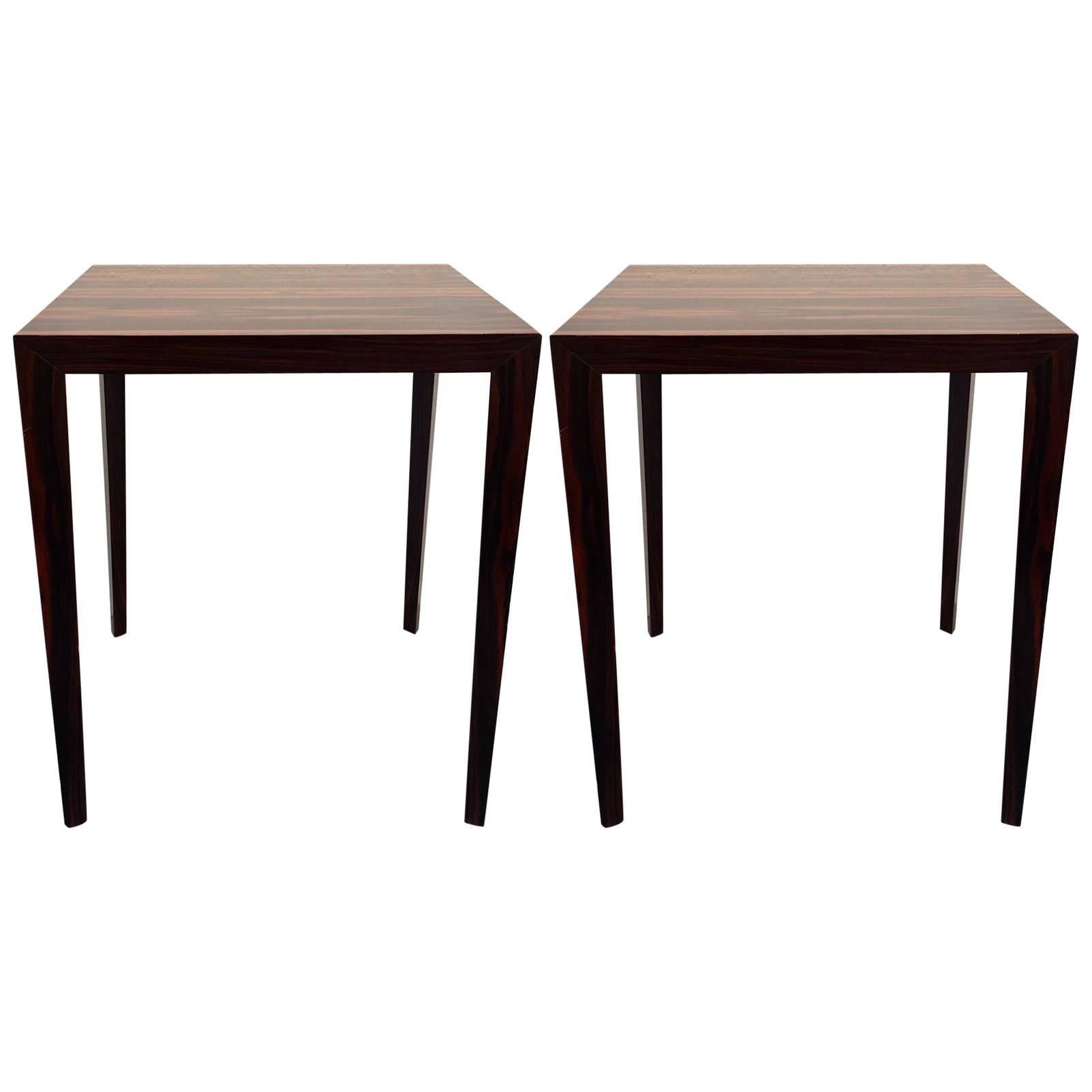 Pair of Deco Style Macassar Ebony Side Tables