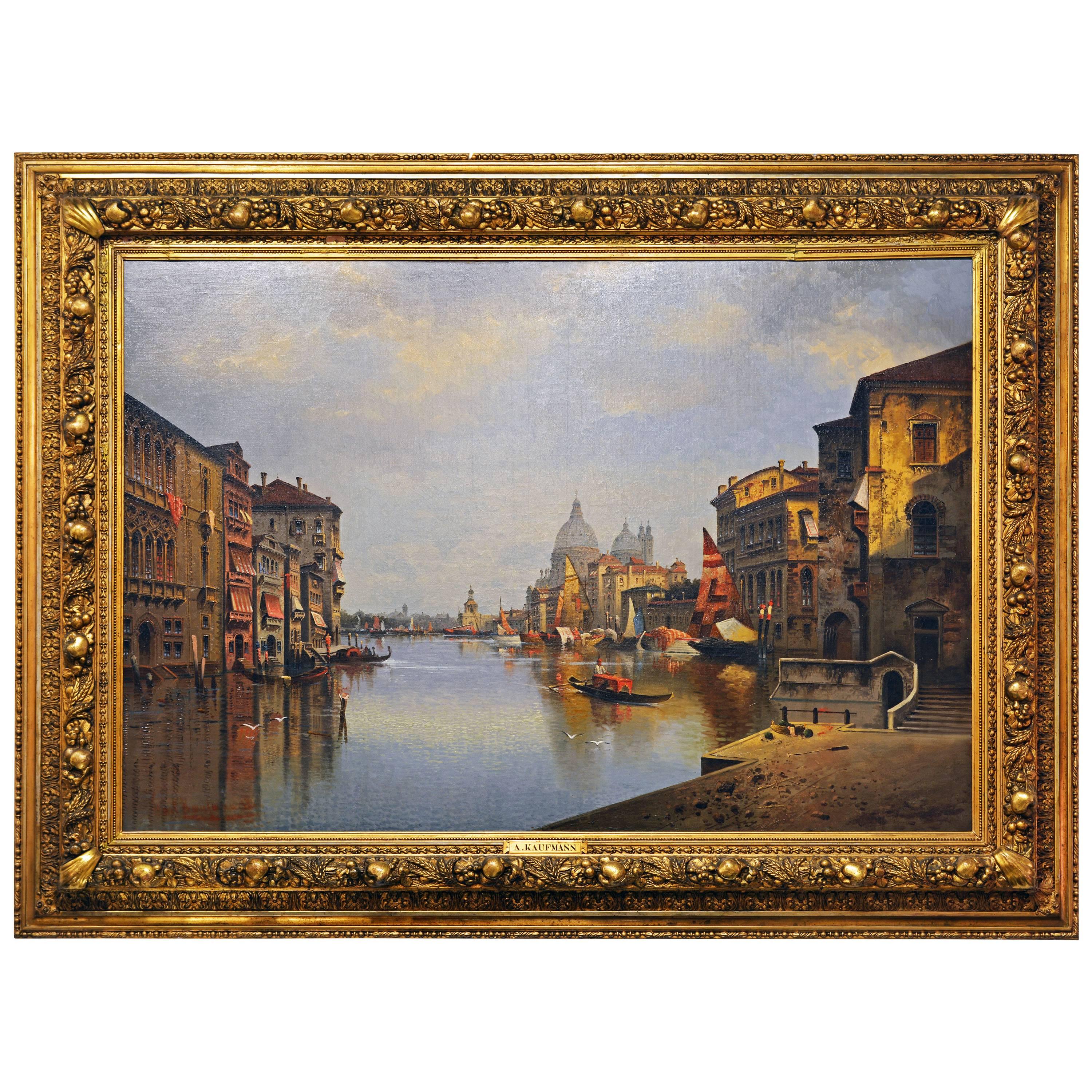 View of Canal Grande and Santa Maria Della Salute in Venice by Karl Kaufmann