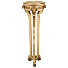 20th Century Lacquered and Gilt Tripod Table in Louis XVI Style