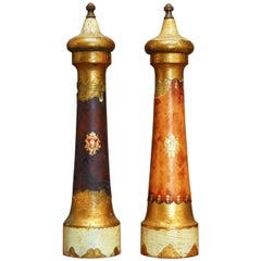 Vintage Italian Macina Temperate Giltwood Salt and Pepper Grinder